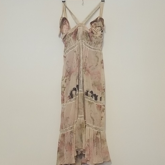 John Galliano Floral Print Peasant Dress - Picture 3 of 13